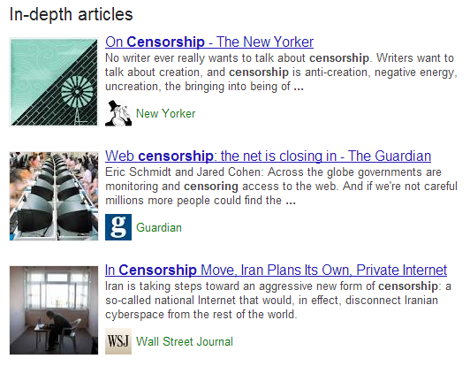 Google search for