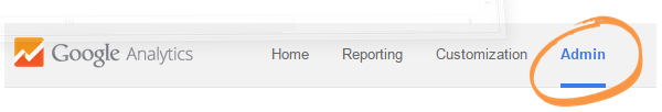 Google Analytics Admin Area