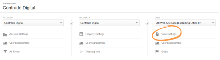 Google Analytics View Settings