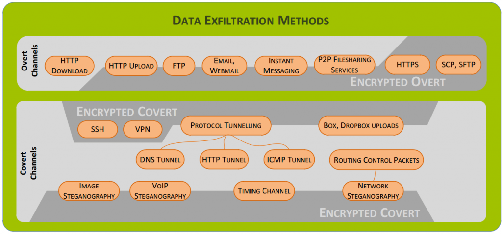 Data Exfiltration Methods Infographic