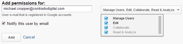 Add User to Google Analytics