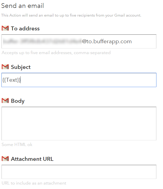 IFTTT Gmail to Buffer