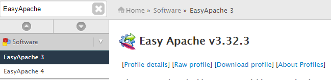 Navigate to EasyApache