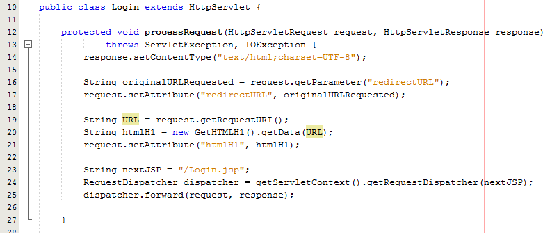 Controller Java Servlet Passing Data to JSP