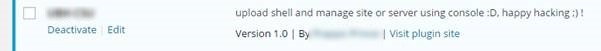 Plugin Uploaded to Hacked Website
