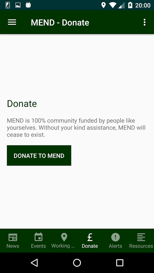 Donate Screen