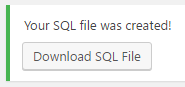 SQL File Created By Search and Replace Plugin