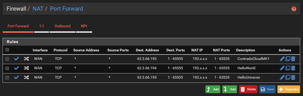 Pfsense Port Forwarding How to Setup pfSense for Multiple Public IP Addresses and NAT for Web ...