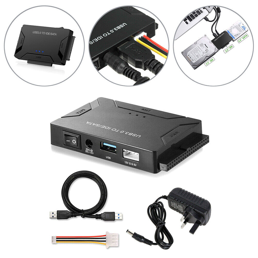 Fordampe overalt hørbar Universal USB 3.0 IDE/SATA Converter External Hard Drive Adapter Tool Kit -  Contrado Digital